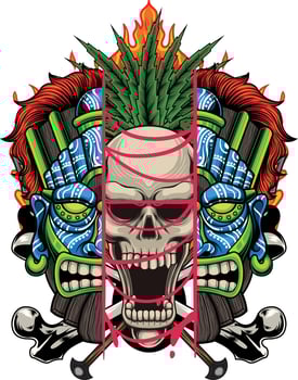 Tiki Mask 6.1 vector
