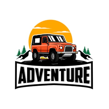 Adventure car logo vector