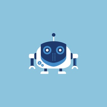 Artificial intelligence assistant robot concept vector
