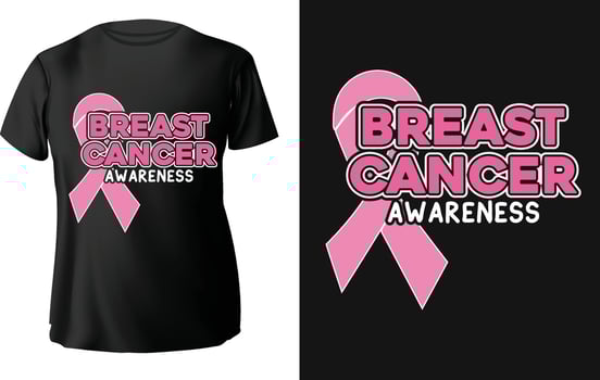 Breast cancer awareness t shirt vector