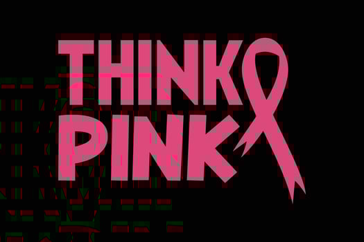 Think pink t-shirt design vector