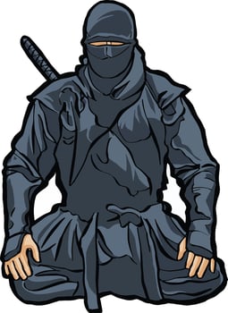 NINJA ACTION posture vector