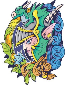 fantasy cartoon fairy vector