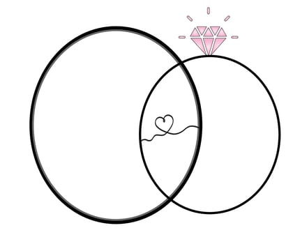 Matrimony Rings,Wedding rings black vector icons, For Marriage