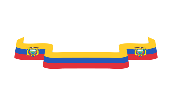 Ecuador flag ribbon flutter png
