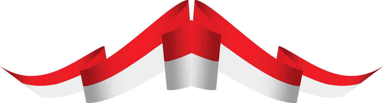 Indonesia flag ribbon flutter png