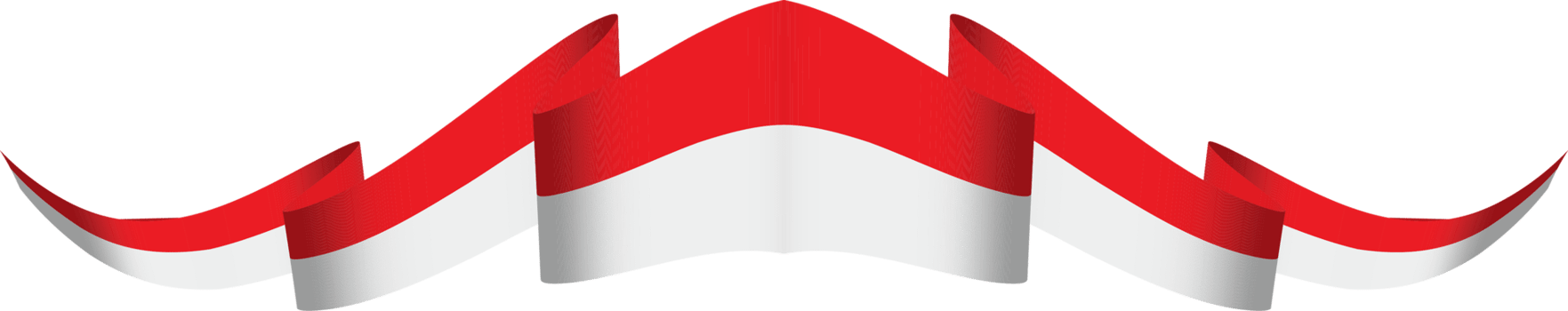 Indonesia flag ribbon flutter png