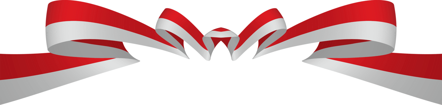 Indonesia flag ribbon flutter png