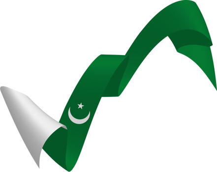 Pakistan flag ribbon png