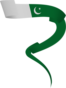 Pakistan flag ribbon png