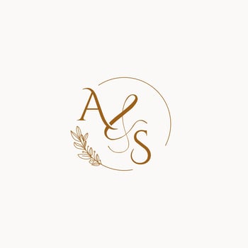AS initial wedding monogram logo vector