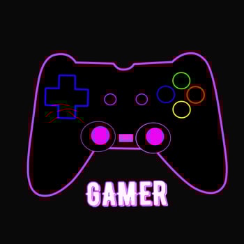 Illustration vector. neon stick game vector