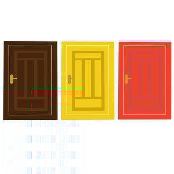 colorful door graphic vector illustration