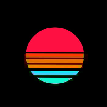 sunset icon vector illustration