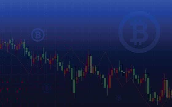 Light and dark background, Bitcoin crypto currency illustration vector for page, logo, card, banner, web and printing.