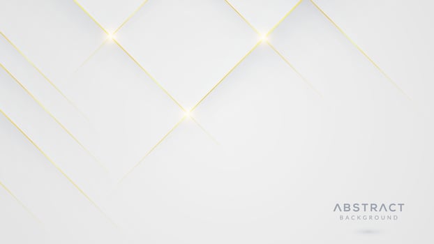 Elegant white background with golden lines vector