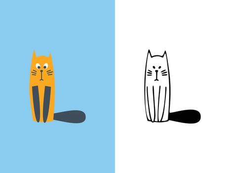 Cute Cats Letter L Logo Designs. vector