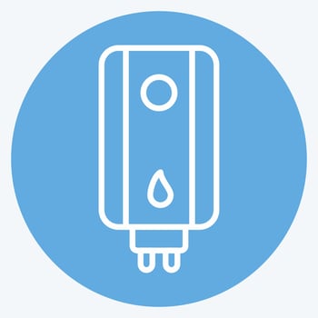 Icon Water Heater. suitable for Kitchen Appliances symbol. blue eyes style. simple design editable. design template vector. simple illustration vector