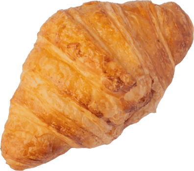 cutout croissant bread on transparent background. png