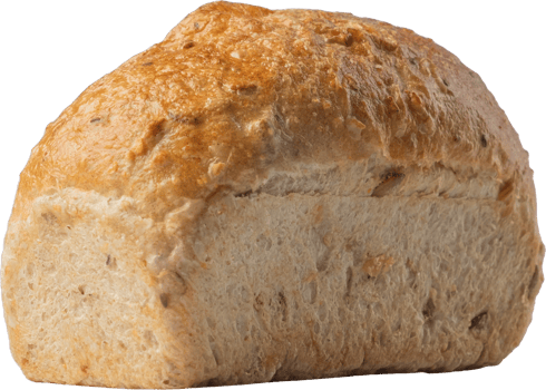 cutout whole wheat bread on transparent background. png