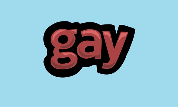 GAY background writing vector design
