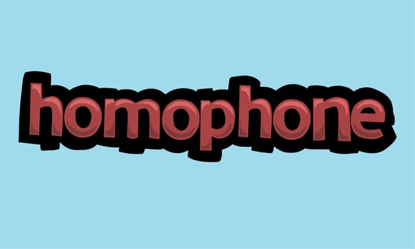HOMOPHONE  background writing vector design