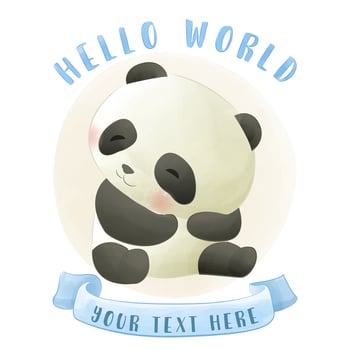 Baby Milestone Cards with Cute panda vector