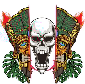 Tiki Mask 7.5 vector