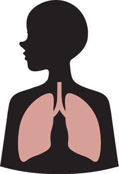 Lungs human icon vector
