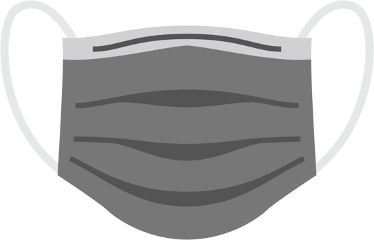 Surgical face mask for virus protection. png