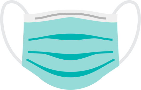 Surgical face mask for virus protection. png