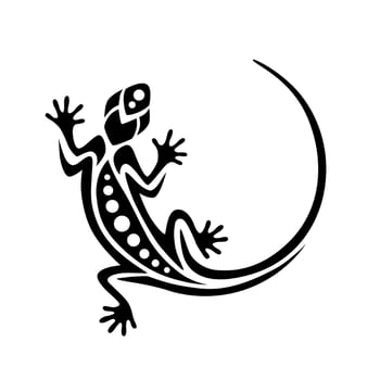 lizard vector tattoo design ,lizard illustration