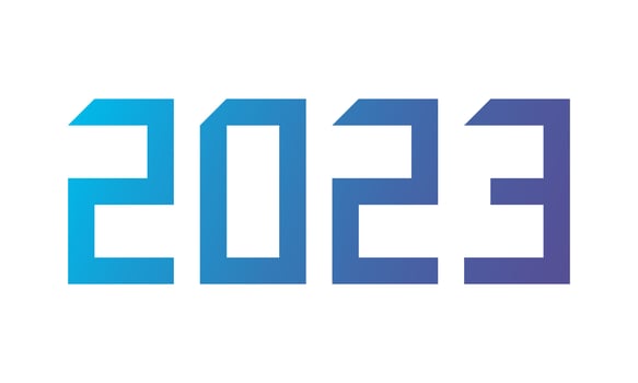 Happy new year 2023 with numbers vector illustration creative style