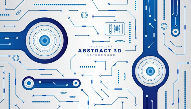 Abstract artificial intelligence digital technology circuit board background. geometric and connection system background with digital data abstract. futuristic server code processing. vector