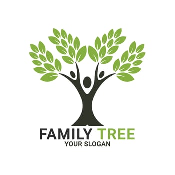Family tree logo, people ecology tree logo, Human Tree Logo Template template vector