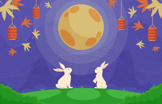 Mid Autumn Festival Background vector