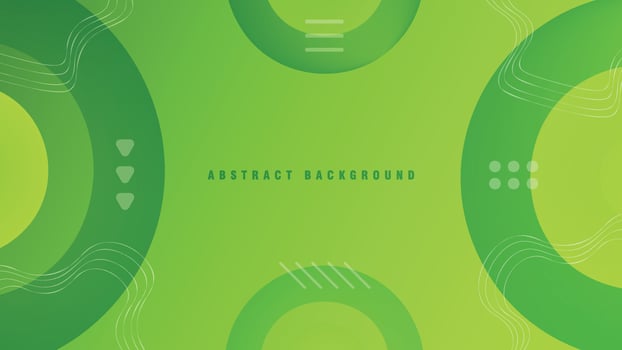 Green vector layout with circle shapes. Abstract background with colorful gradient.