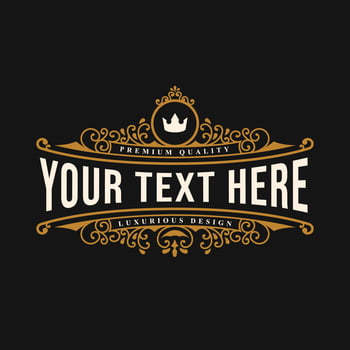 Vintage luxury ornament logo vector