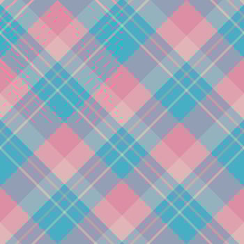 Seamless pattern in exquisite creative bright blue and pink colors for plaid, fabric, textile, clothes, tablecloth and other things. Vector image. 2