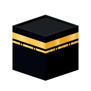 Kaaba Mecca Icon Clipart Vector Illustration Design for Hajj and Eid Adha Islamic Background