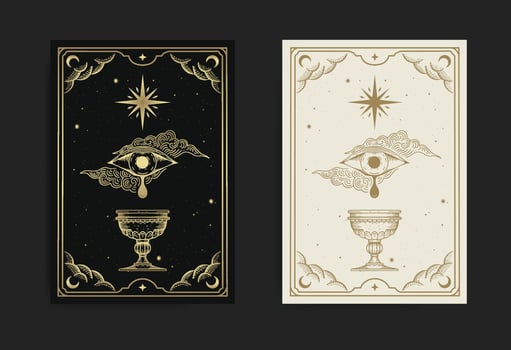 Holy water drips into the holy grail vector