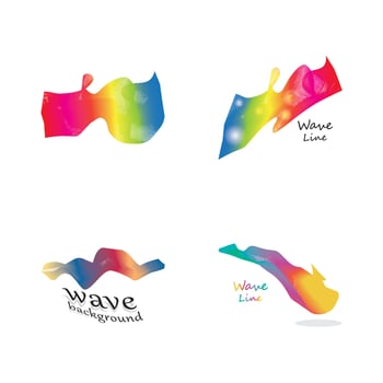 Wave line vector color background