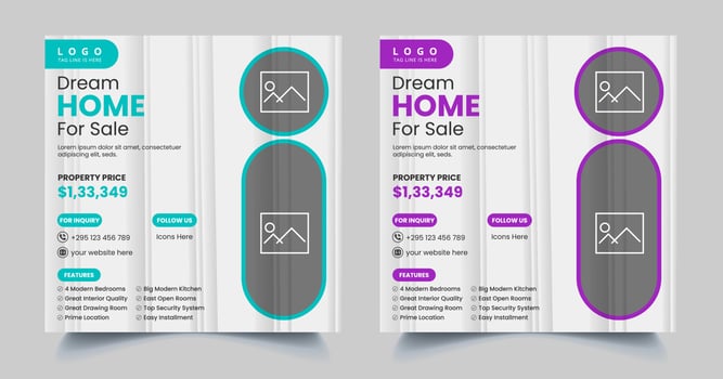 Real Estate Social Media fully editable Post Template, Home Sale Social Media Promotional banner design vector