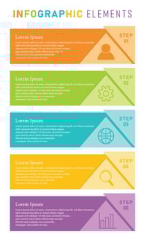 Colorful iInfographic element template vector