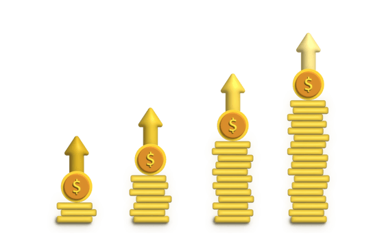 3D Illustration of Coin, money coin and gold coin. png
