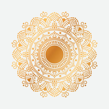 Luxury Golden Ornamental Mandala Background Vector Design. decorative mandala for tattoo, Mehndi, Islamic Pattern, Ornament, Art, henna, Indian Pattern, print, poster, cover, brochure, flyer, banner