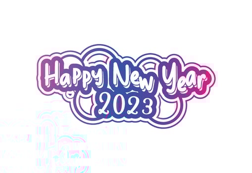 Happy new year logo, banner and t shirt design template vector