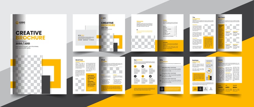 corporate company profile brochure annual report booklet business proposal layout concept design vector