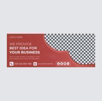 Modern facebook Cover Design Template vector