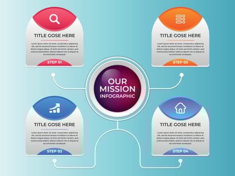 Business Presentation Infographics abstract 3d vector design template.can be used for workflow layout, diagram, annual report, web design, Creative banner, label vector